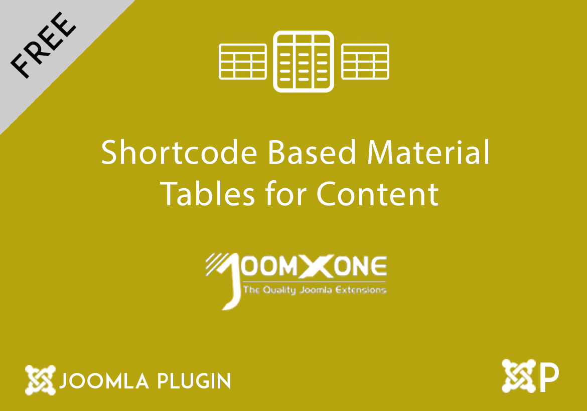 Shortcode Based Material Tables